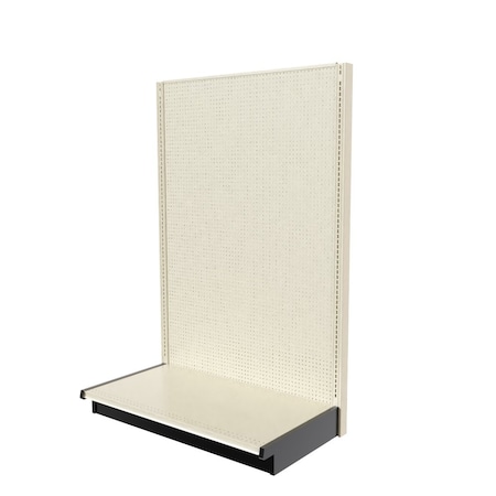 Lozier Gondola Single Sided Starter, Platinum Off-White, 48W x 72H x 25D P475U-ST